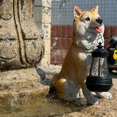 Фото: Садовая фигурка на солнечной батарее Корги Fluffly-4 Садовая фигурка на солнечной батарее Корги Fluffly-4