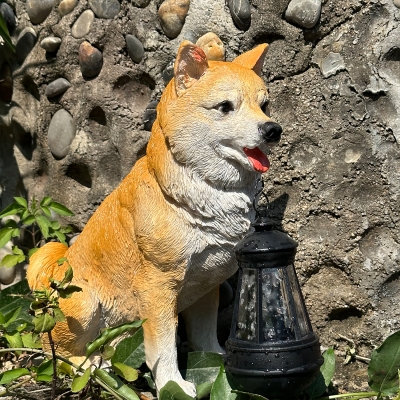 Фото: Садовая фигурка на солнечной батарее Корги Fluffly-2 Садовая фигурка на солнечной батарее Корги Fluffly-2