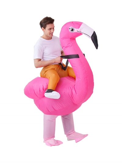 Фото: Надувной карнавальный костюм Всадник на фламинго FZ1666-1 Надувной карнавальный костюм Всадник на фламинго FZ1666-1