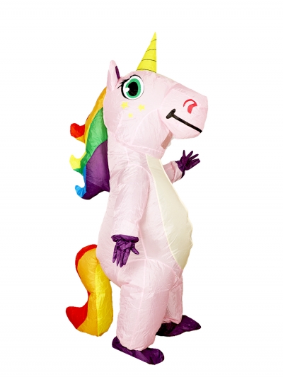 Надувной костюм Единорог, розовый-1